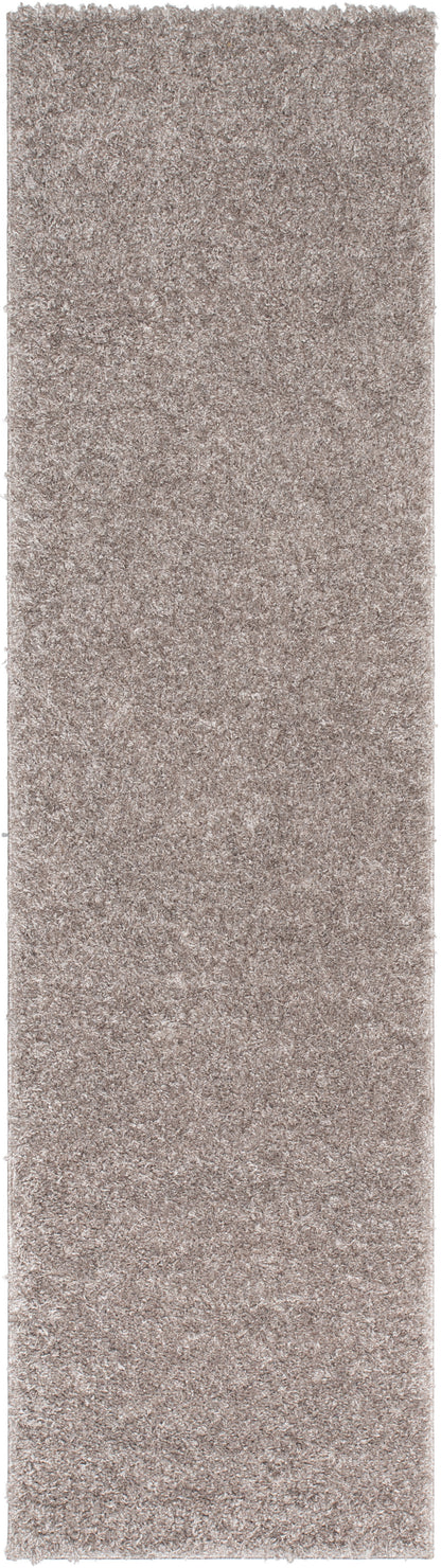 Emerson Modern Solid Beige/Grey Textured Shag Rug