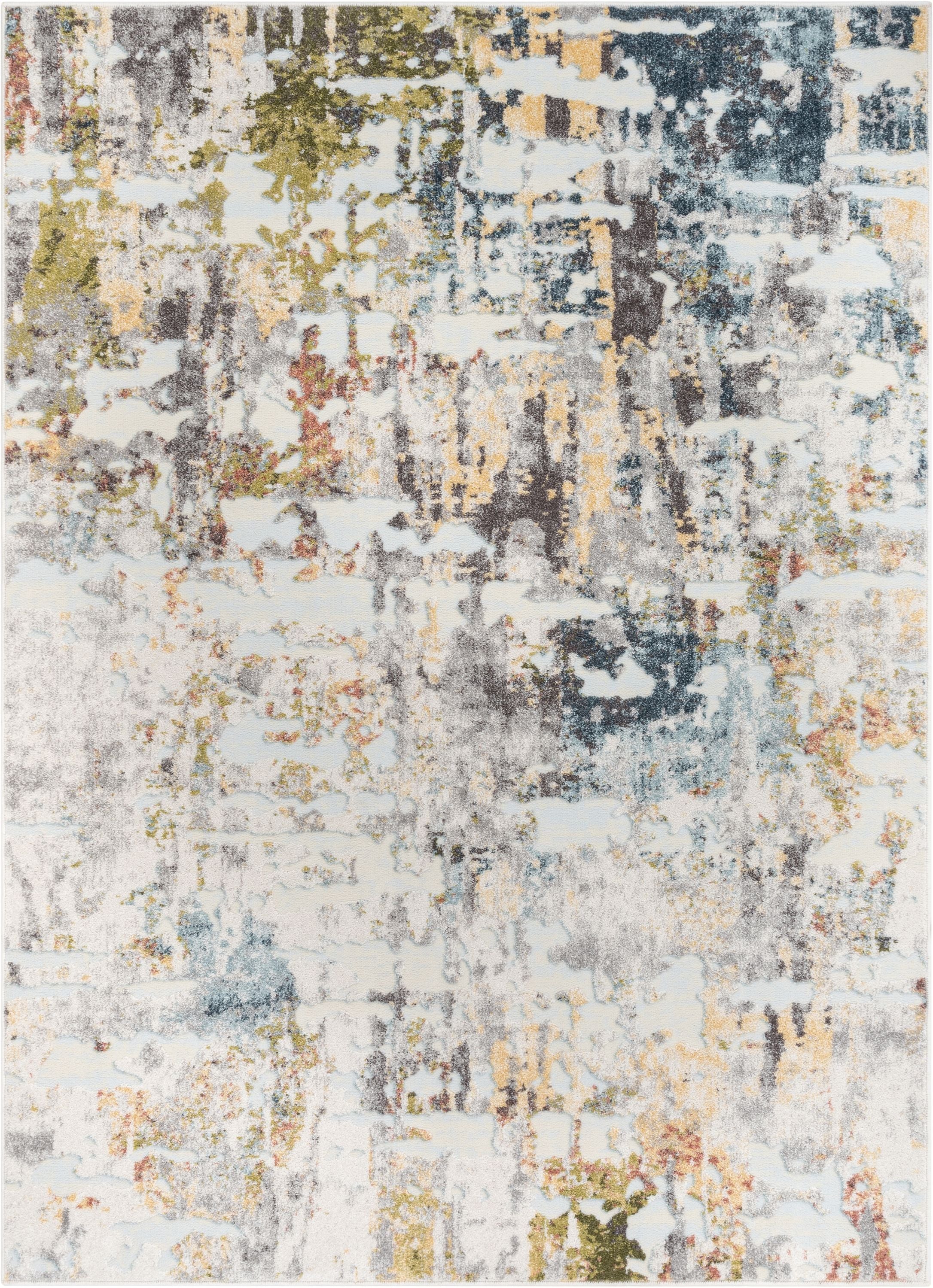 Azura Vintage Distressed Abstract 5'3" x 7'3" Multi Rug