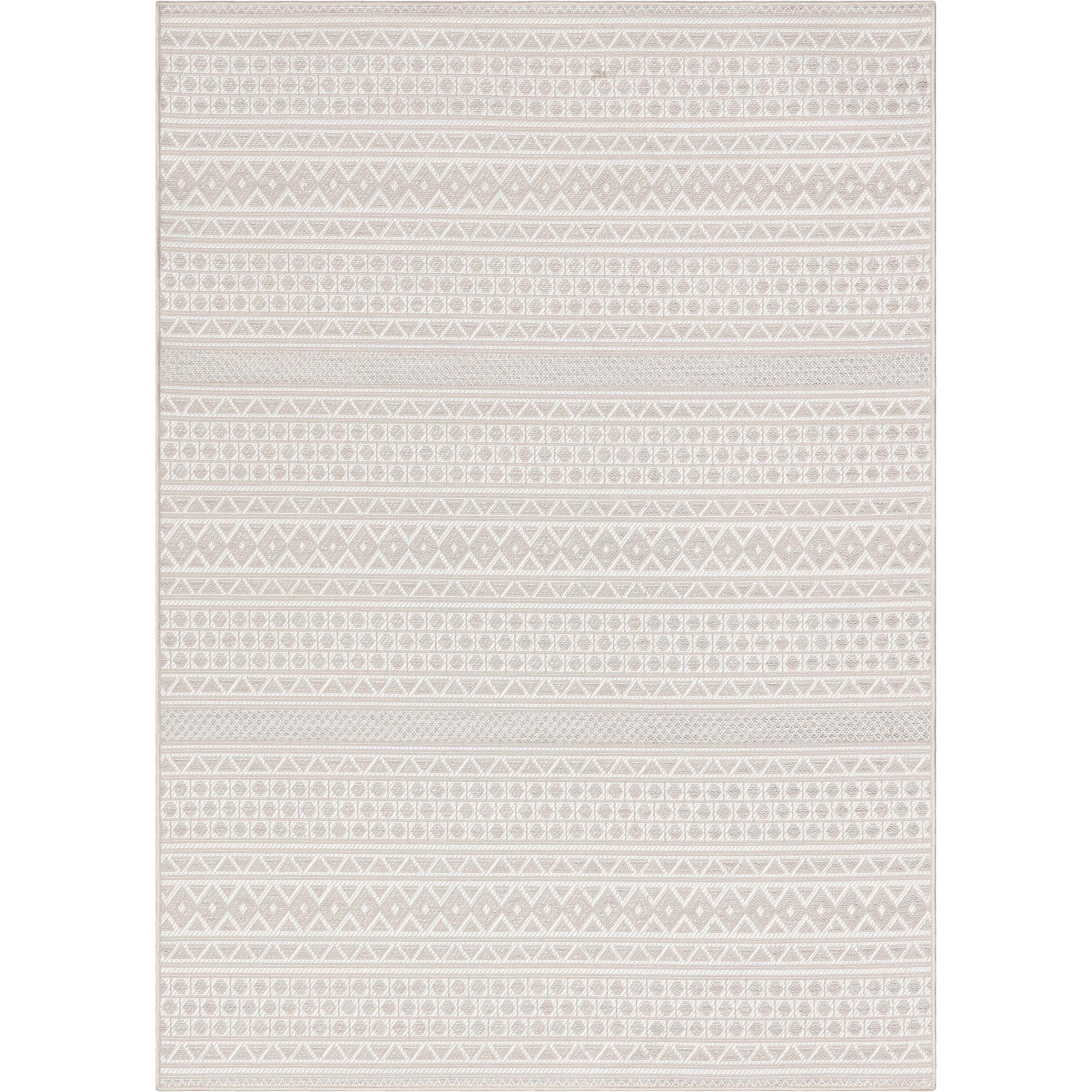 Arwen Tribal Indoor/Outdoor Ivory Textured Rug