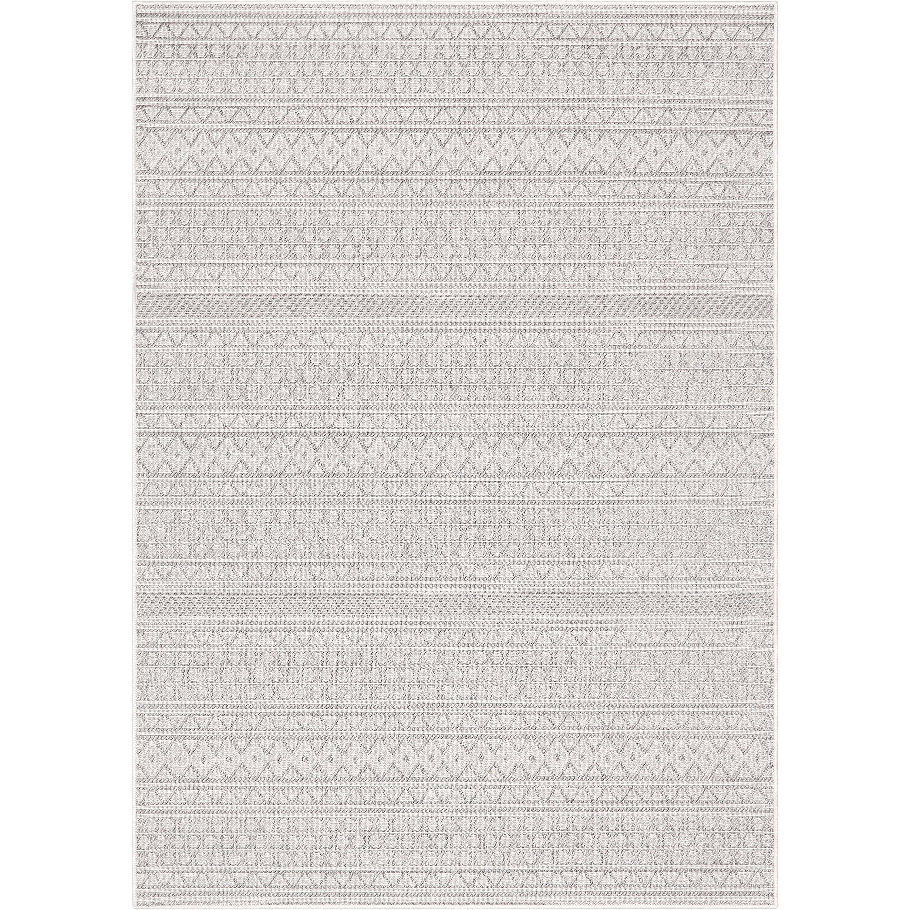 Arwen Tribal Indoor/Outdoor Grey Textured Rug