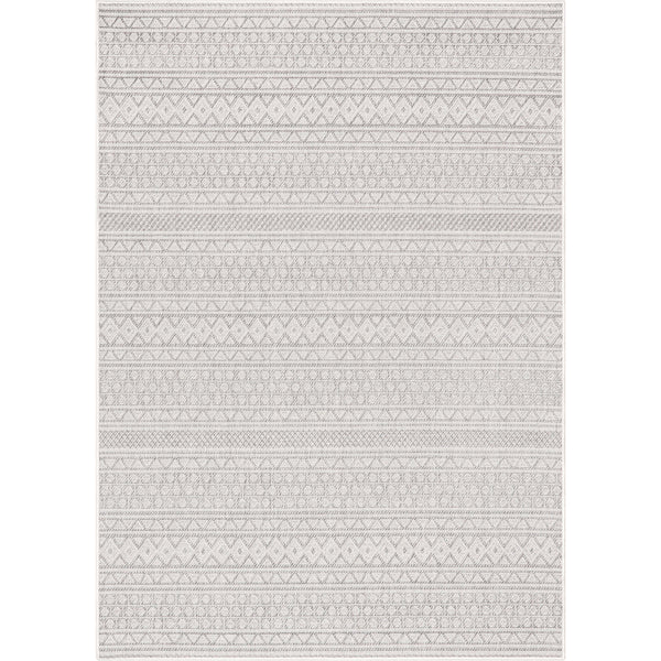 Arwen Tribal Indoor/Outdoor Grey Textured Rug