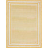Frankie Modern Stripes Indoor/Outdoor Yellow Textured Rug