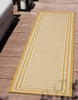 Frankie Modern Stripes Indoor/Outdoor Yellow Textured Rug