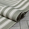Frankie Modern Stripes Indoor/Outdoor Green Textured Rug