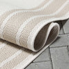 Perry Solid Border Pattern Indoor/Outdoor Ivory Textured Rug
