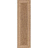 Perry Solid Border Pattern Indoor/Outdoor Brown Textured Rug