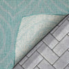 Ludo Lattice Trellis Indoor/Outdoor Blue Textured Rug