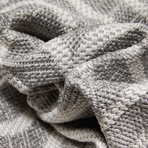 Ludo Lattice Trellis Indoor/Outdoor Grey Textured Rug