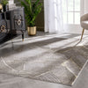 Madeline Retro Marble Pattern Grey Glam Rug