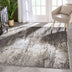 Harod Retro Geometric Stripes Grey Glam Rug