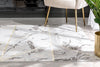 Arlo Retro Marble Pattern Grey Glam Rug