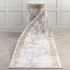Custom Size Runner Huntington Retro Mosaic Marble Pattern Ivory Choose Your Width x Choose Your Length Hallway Runner Rug