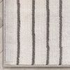 Archer Retro Geometric Pattern Grey Glam Rug