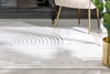 Archer Retro Geometric Pattern Grey Glam Rug