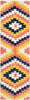 Titan Southwestern Tribal Ivory Blue Rainbow Shag Rug