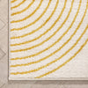 Margot Gold Modern Geometric Boxes Lines 3D Textured Rug By Chill Rugs