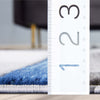 Louisa Blue Modern Geometric Boxes 3D Textured Rug