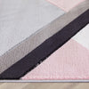 Nora Blush Pink Modern Geometric Stripes 3D Textured Rug