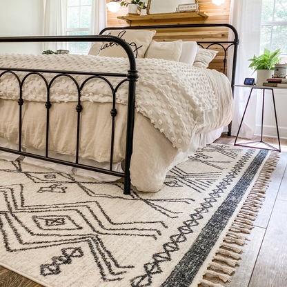 Darcy Modern Farmhouse Tribal Pattern Ivory Rug