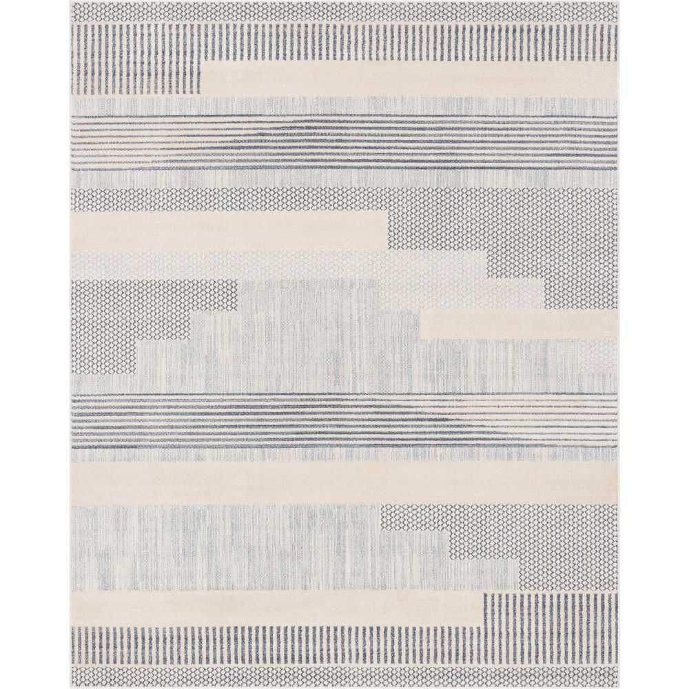 Briar Tribal Geometric Abstract Light Blue Looped Pile Rug Well Woven