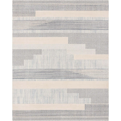 Briar Tribal Geometric Abstract Light Blue Looped Pile Rug