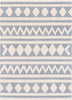 Zara Tribal Moroccan Diamond Pattern Light Blue Looped Pile Rug