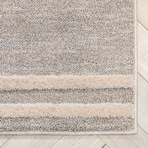Evie Tribal Diamond Medallion Pattern Beige Looped Pile Rug