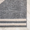 Evie Tribal Diamond Medallion Grey Looped Pile 5'3" x 7'3" Rug