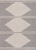 Evie Tribal Diamond Medallion Pattern Taupe Looped Pile Rug