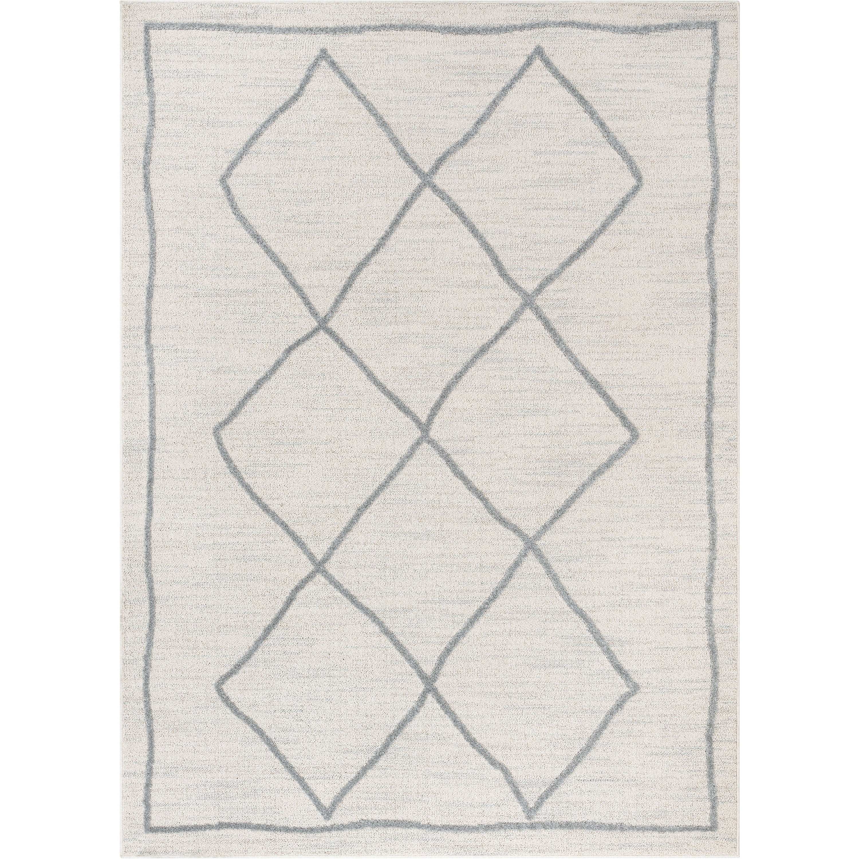 Cora Moroccan Lattice Trellis Beige Looped Pile Rug