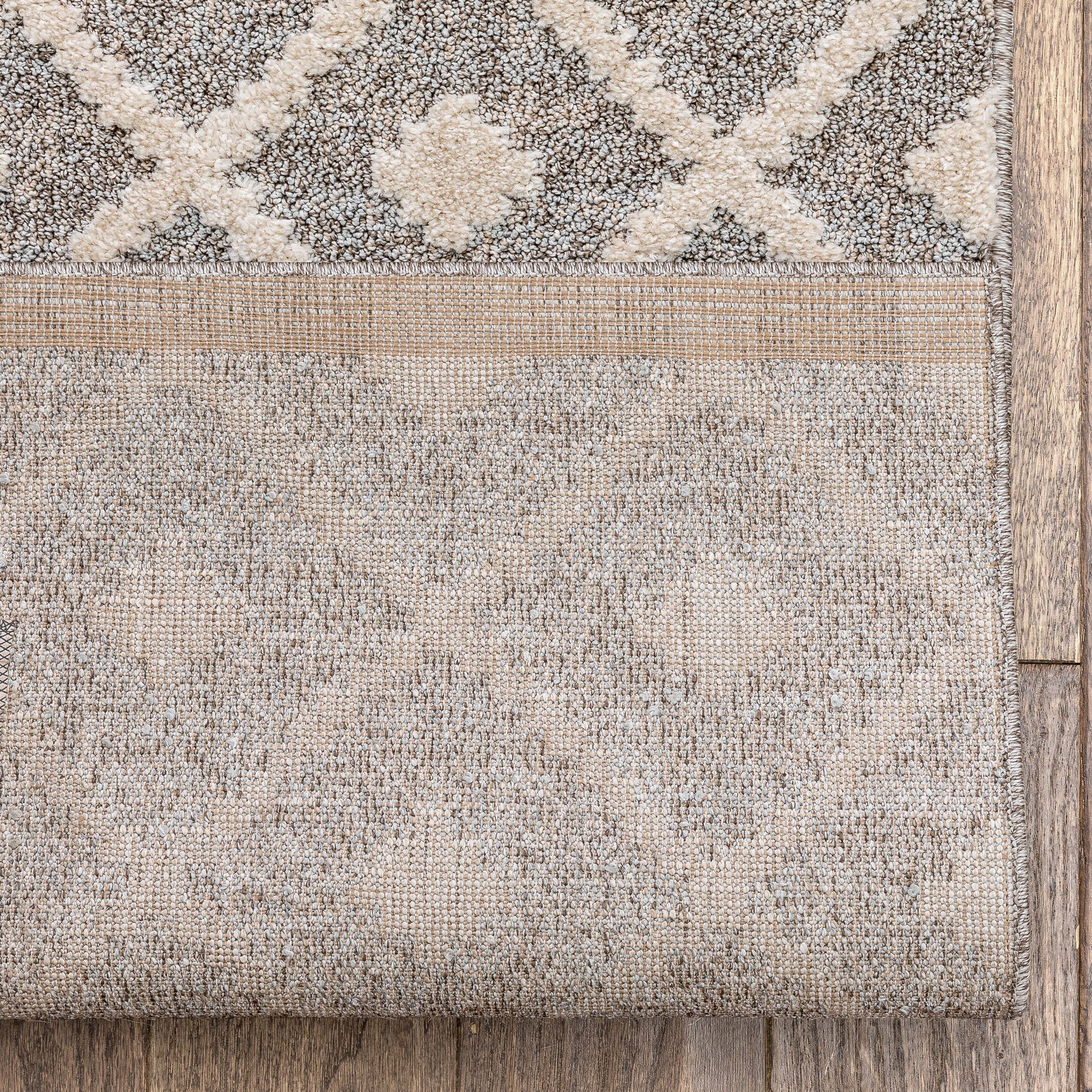 Custom Size Runner Ailey Moroccan Lattice Trellis Ivory Choose Your Width x Choose Your Length Hallway Runner Rug Well Woven