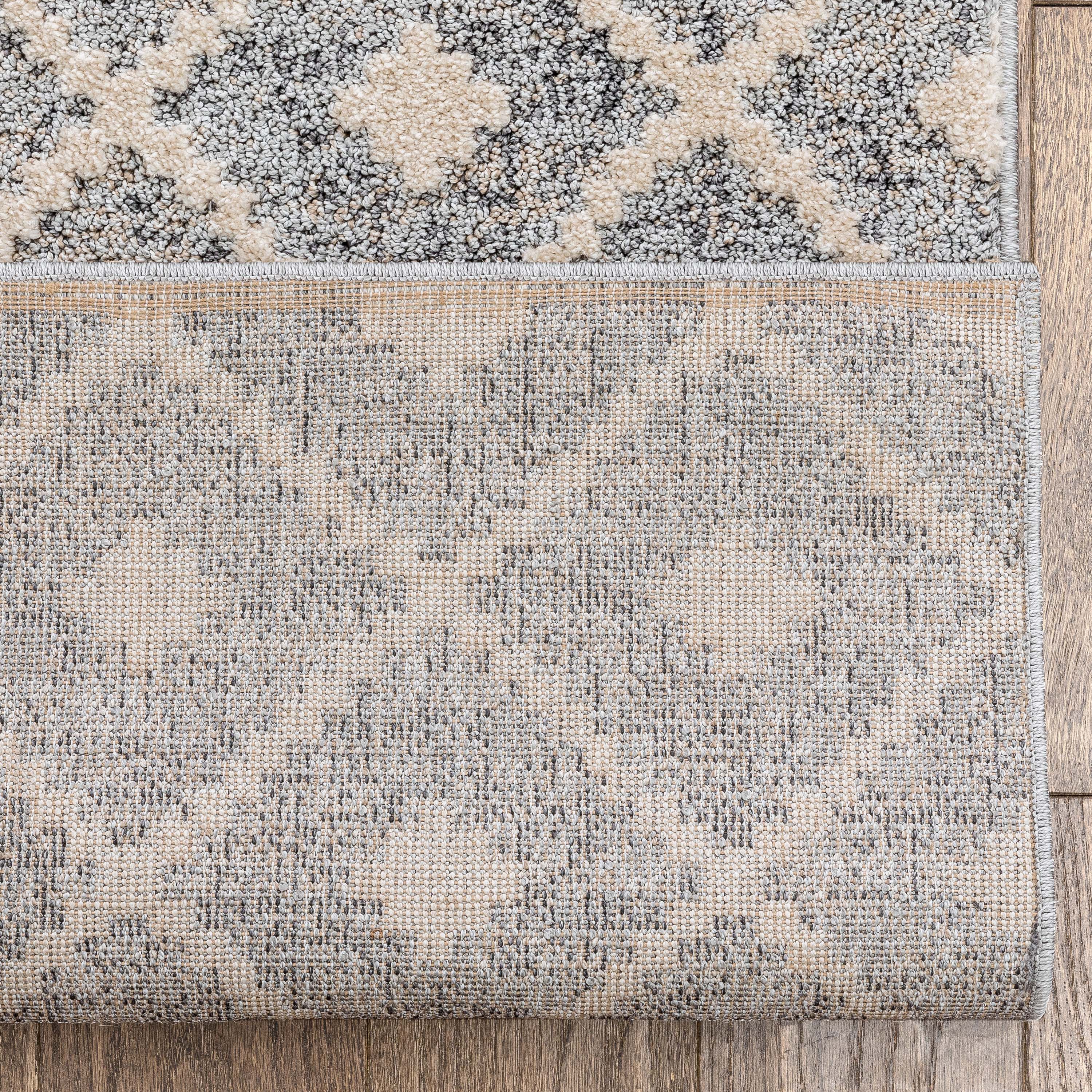 Custom Size Runner Ailey Moroccan Lattice Trellis Grey Choose Your Width x Choose Your Length Hallway Runner Rug