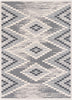 Salena Southwestern Medallion Pattern Ivory Looped Pile Rug