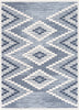 Salena Southwestern Medallion Pattern Blue Looped Pile Rug