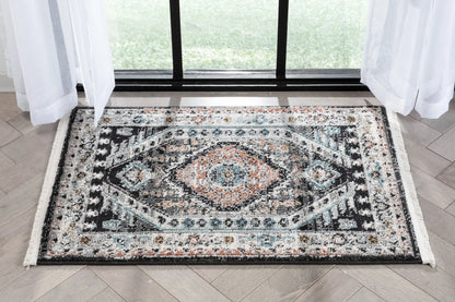 Julita Vintage Bohemian Aztec Tribal Black Rug Well Woven