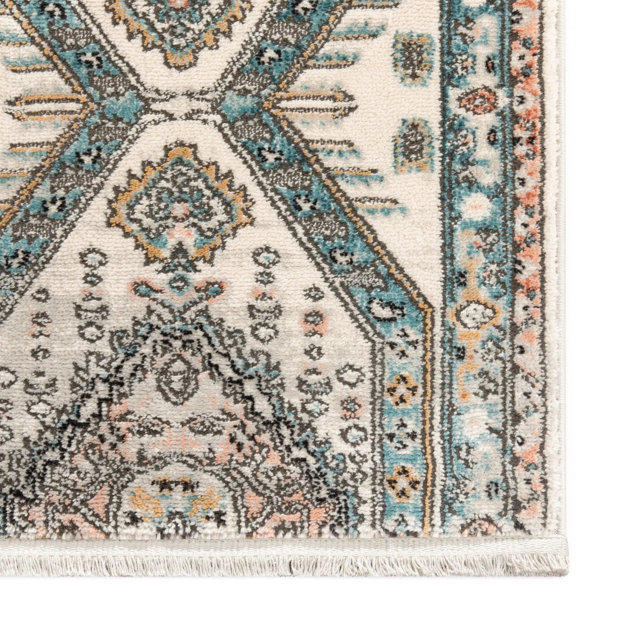 Julita Custom Size Runner Medallion Oriental Blue  Choose Your Width x Choose Your Length Hallway Runner Rug Well Woven