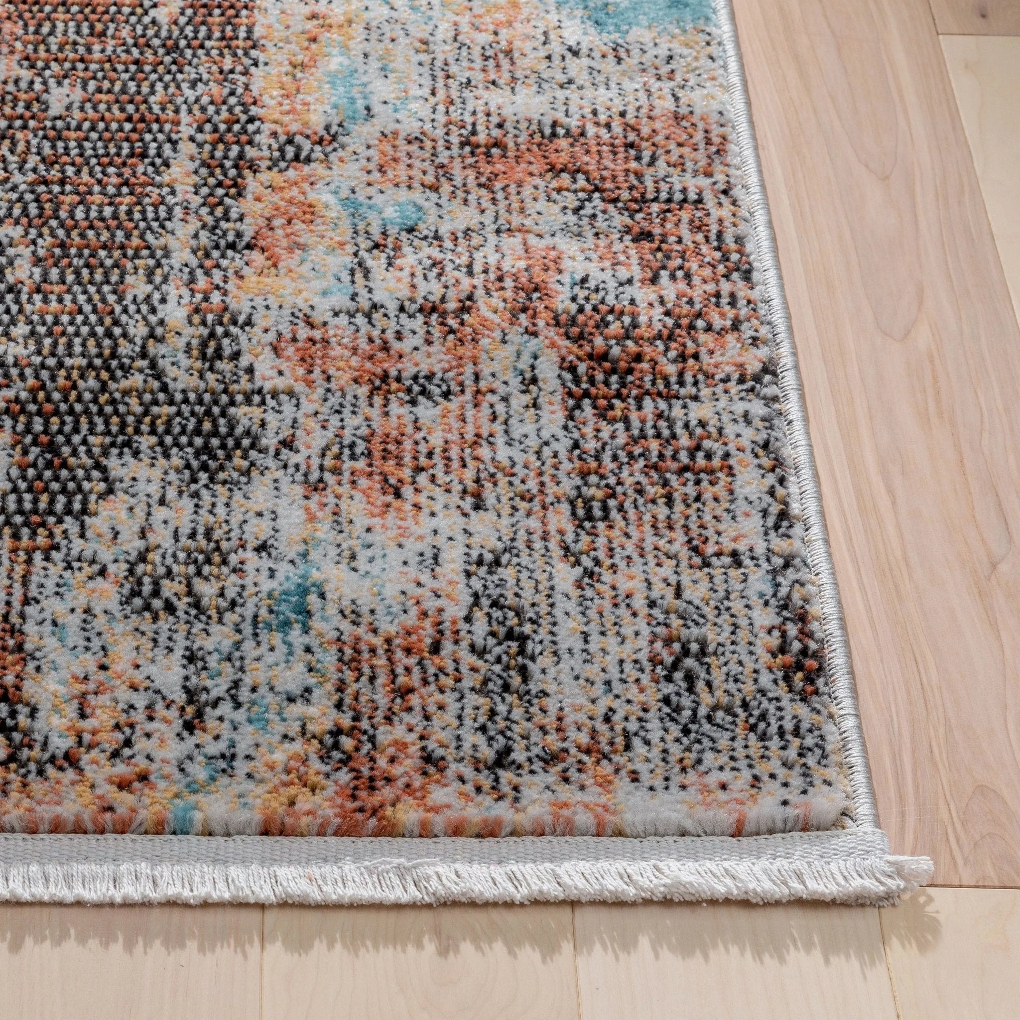 Regen Bohemian Modern Abstract Distressed Multi 2'3" x 7'3" Runner Rug Well Woven