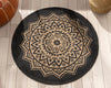 Kiera Bohemian Tribal Hand-Braided Jute Black Natural  Rug