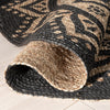 Kiera Bohemian Tribal Hand-Braided Jute Black Natural  Rug