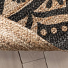 Kiera Bohemian Tribal Hand-Braided Jute Black Natural  Rug
