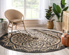 Kiera Bohemian Tribal Hand-Braided Jute Black Natural  Rug