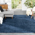 Halden Solid Pattern Dark Blue Thick  Nordic Shag Rug