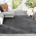 Halden Solid Pattern Dark Grey Thick  Nordic Shag Rug