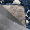 Kari Scandinavian Moroccan Lattice Blue Thick  Nordic Shag Rug