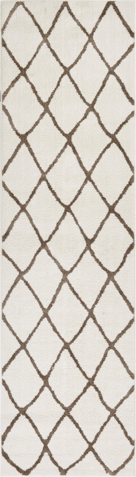 Walton Beige Modern Microfiber 2'3" x 7'3" Runner Rug