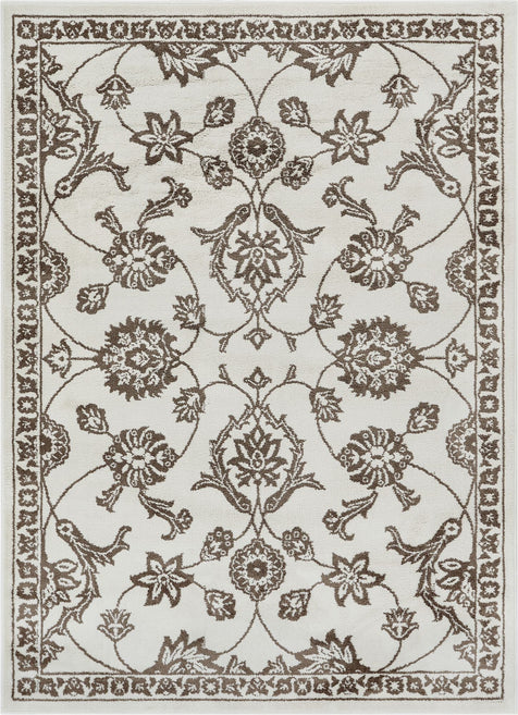 Stupendous Beige Vintage Oriental Microfiber Rug 7'10" x 9'10"