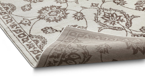 Stupendous Beige Vintage Oriental Microfiber Rug 7'10" x 9'10"