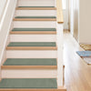 Warby Modern Sage Green/Blue Non Slip 9" x 31" Stair Tread (Set of 7)