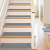 Warby Modern Grey Non Slip 9" x 31" Stair Tread (Set of 7)