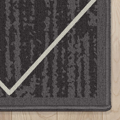 Clover Grey Modern Trellis Flat-Weave Cotton Backing Rug